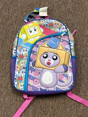 Bioworld Purple and Pink LankyBox Character Kids Backpack